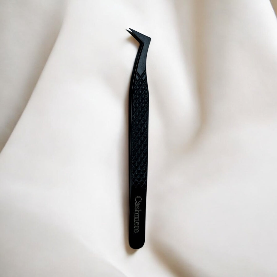 Cashmere Black Fiber Tip Tweezers