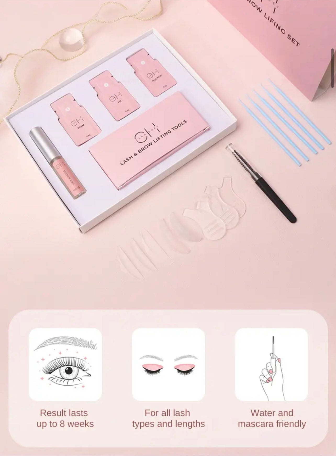 Charm Honey Lash & Brow Lifting Set