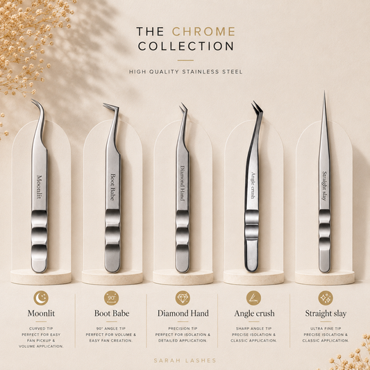 Cashmere by Sarah Chrome Collection Tweezers